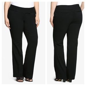 Torrid Plus Size Relaxed Trouser Pant Black Millennial Stretch SHORT